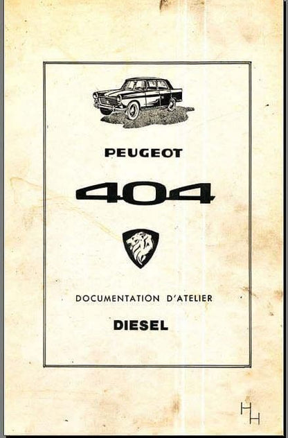 manuels d'atelier Peugeot 404 (compilation) { {{ Docautomoto }}