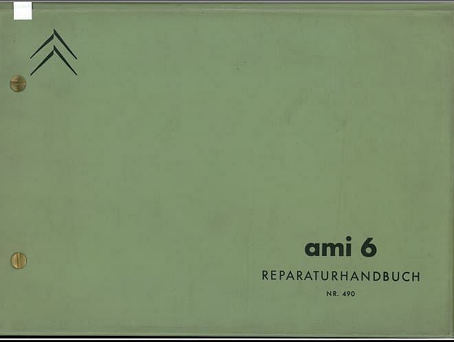 manuel d'atelier Citroën Ami 6 en allemand { {{ Docautomoto }}