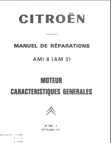 Manuels d'atelier Citroën Ami 8 et Ami Super { {{ Docautomoto }}
