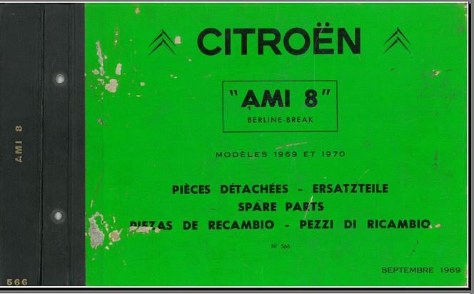 manuel d'atelier Citroën Ami 8 en allemand 103 pages { {{ Docautomoto }}