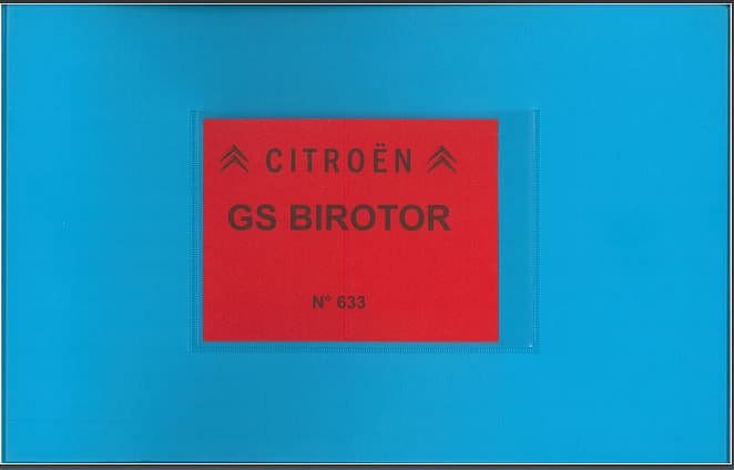 Manuels d'atelier Citroën GS GSA Birotor ( compilation intégrale ) { {{ Docautomoto }}