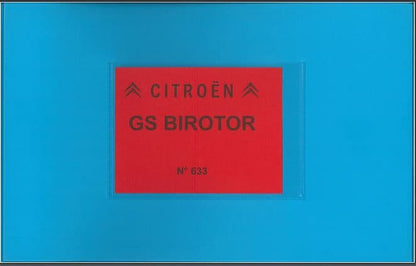 Manuels d'atelier Citroën GS GSA Birotor ( compilation intégrale ) { {{ Docautomoto }}