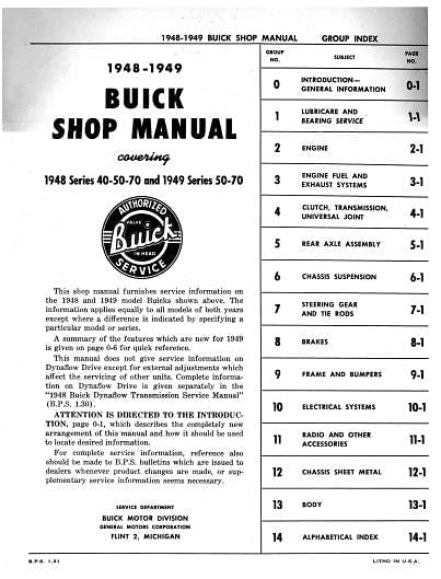 manuel d'atelier Buick 48 { {{ Docautomoto }}