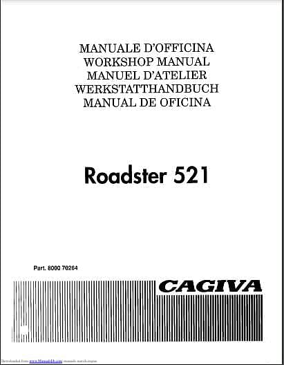 Manuel d'atelier Cagiva 521 Roadster { AUTHENTIQU'ERE