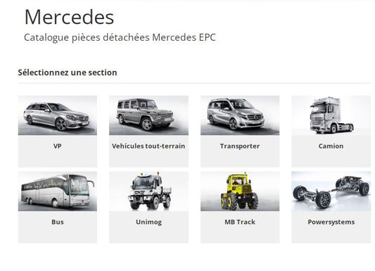 catalogue de pièces Mercedes tous modèles 1939 2017 { {{ Docautomoto }}