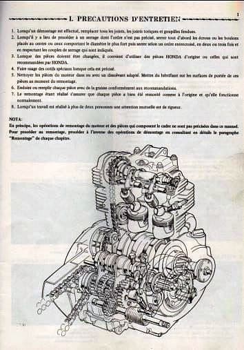 manuel d'atelier Honda CB 125 1974 { {{ Docautomoto }}