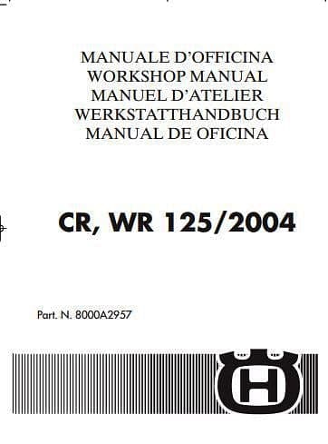 manuel d'atelier Husqvarna 125 CR WR 2004 WRE 2006 { AUTHENTIQU'ERE