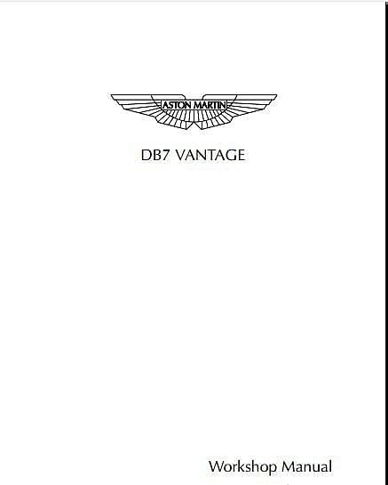 manuel d'atelier Aston Martin DB7 Vantage V12 { AUTHENTIQU'ERE