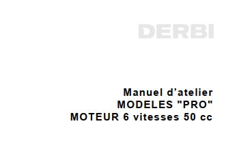 Manuel d'atelier Derbi 50 Pro { Docautomoto