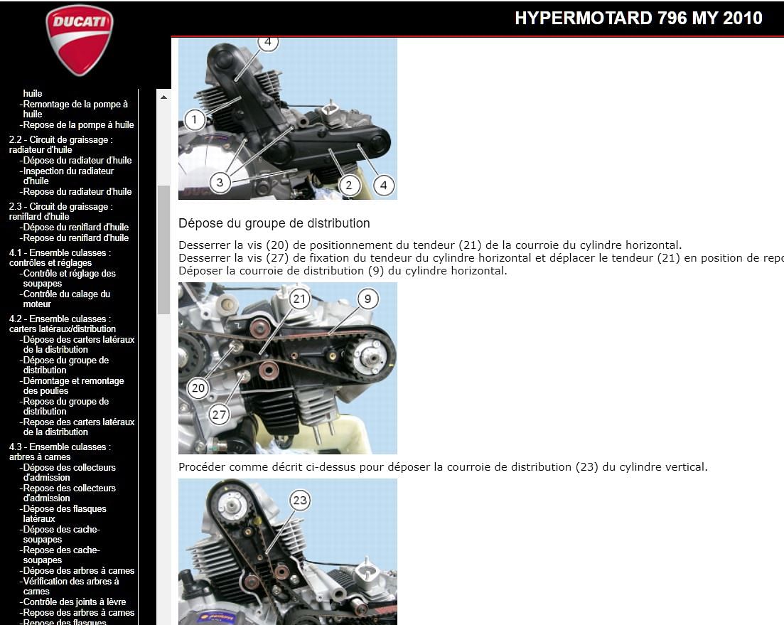 Manuel d'atelier Ducati 796 Hypermotard 2010 2012 AUTHENTIQU'ERE