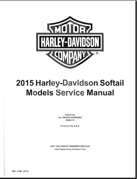manuel d'atelier Harley Davidson softail 2015 { AUTHENTIQU'ERE