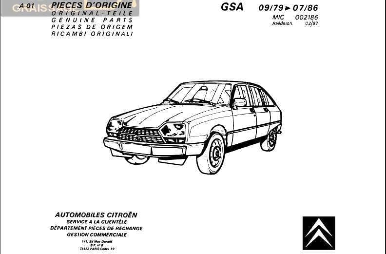 Manuels d'atelier Citroën GS GSA Birotor ( compilation intégrale ) { {{ Docautomoto }}