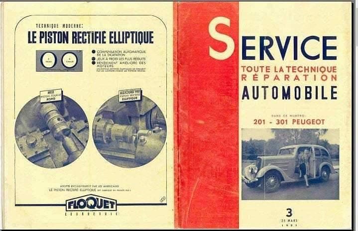 manuels d'atelier Peugeot 201 { {{ Docautomoto }}