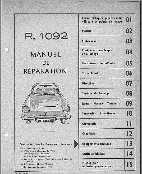 Manuels d'atelier Renault Floride et Caravelle { AUTHENTIQU'ERE