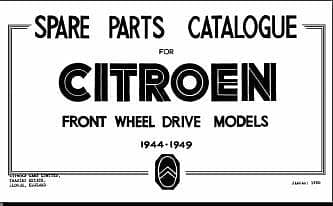 Workshop manuals Citroën traction avant tous modèles en anglais { {{ Docautomoto }}