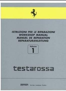 Manuel d'atelier Ferrari Testarossa multilingue 1200 pages { AUTHENTIQU'ERE