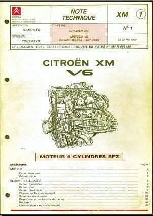 Manuels d'atelier Citroën XM séries 1 et 2 { AUTHENTIQU'ERE