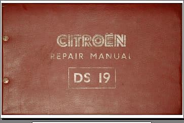 Workshop manuals Citroën DS 19 1956 à 1963 en anglais { {{ Docautomoto }}