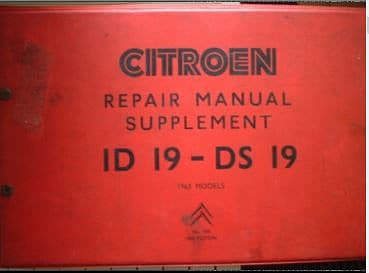 Workshop manuals Citroën DS 19 1956 à 1963 en anglais { {{ Docautomoto }}