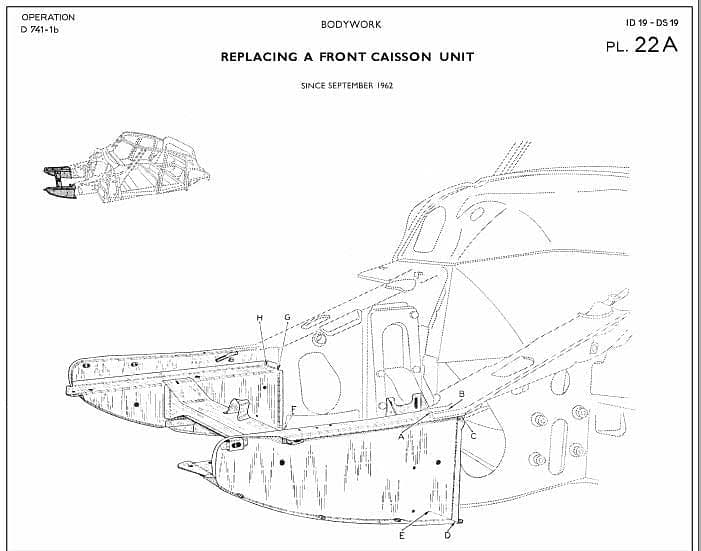 Workshop manuals Citroën DS 19 1956 à 1963 en anglais { {{ Docautomoto }}
