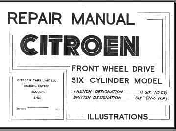 Workshop manuals Citroën traction avant tous modèles en anglais { {{ Docautomoto }}