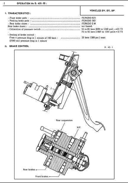 Workshop manuals Citroën DS 21 et 23 1967 1975 en anglais { {{ Docautomoto }}