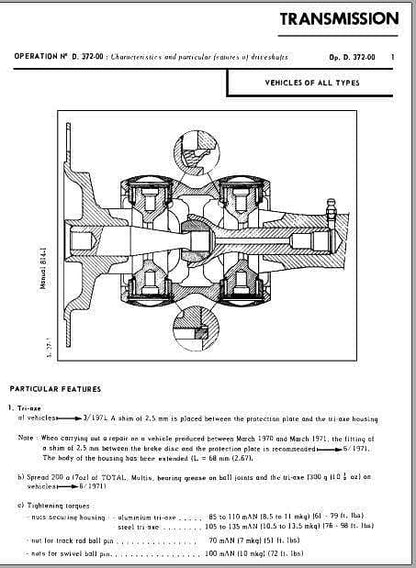 Workshop manuals Citroën DS 21 et 23 1967 1975 en anglais { {{ Docautomoto }}
