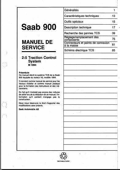 Manuel d'atelier Saab 900 NG en français { AUTHENTIQU'ERE