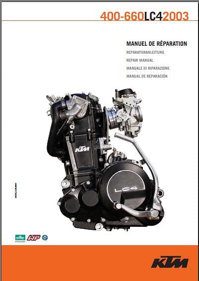 Manuel d'atelier KTM 400 660 LC4 2003 { {{ Docautomoto }}