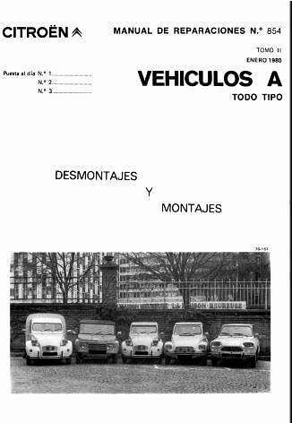 manuel d'atelier Citroën 2cv et dérivés en espagnol { {{ Docautomoto }}