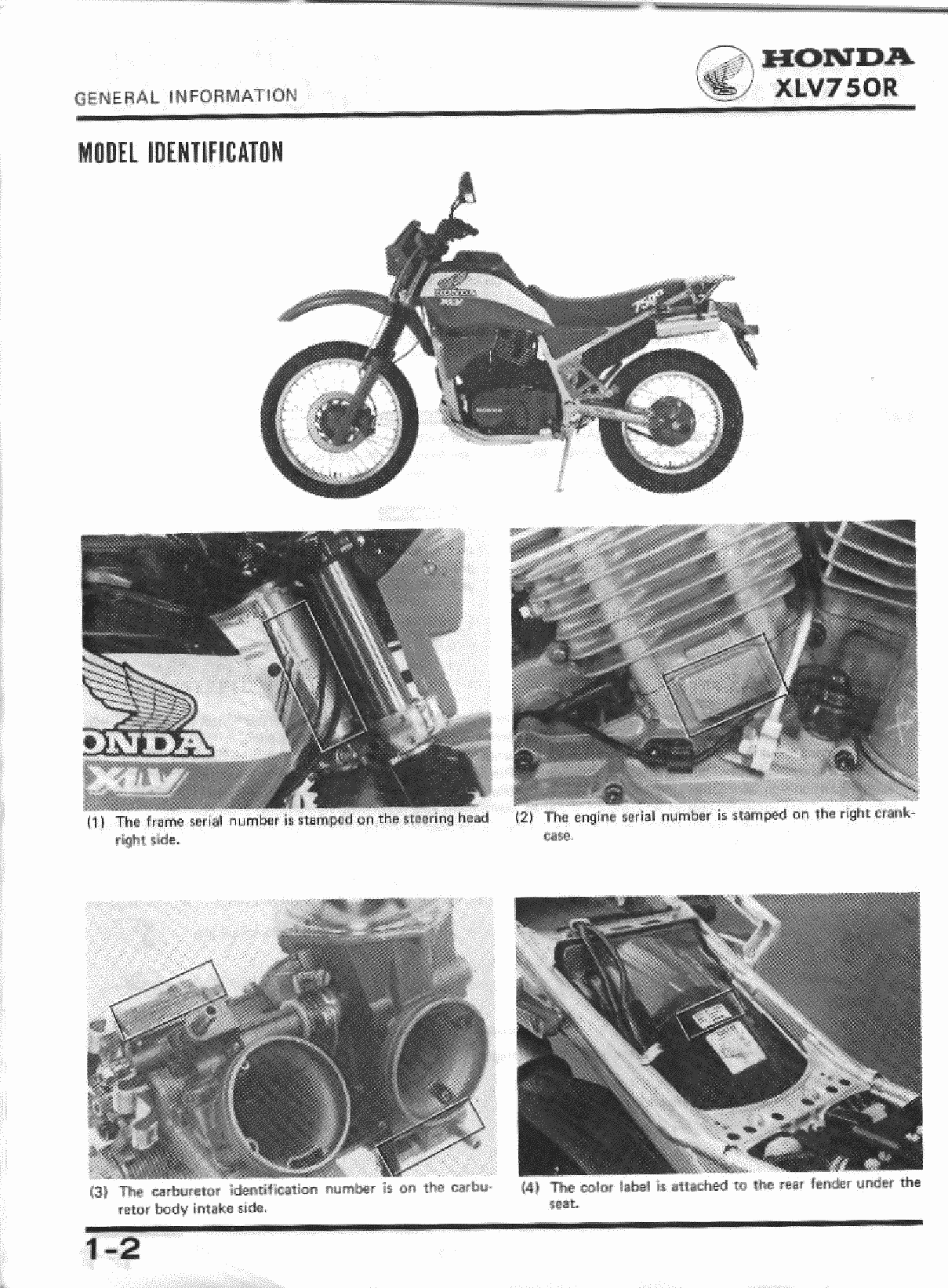Manuel de réparation Honda 750 XLV { {{ Docautomoto }}