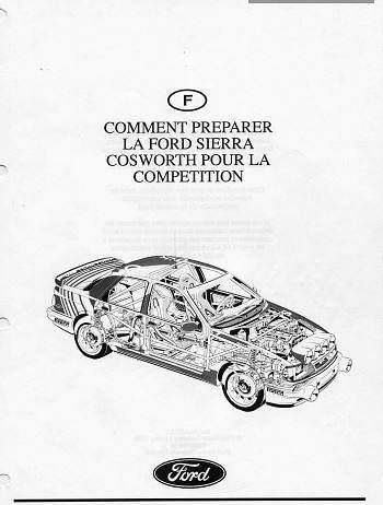 Manuel d'atelier Ford Escort et Sierra cosworth { {{ Docautomoto }}