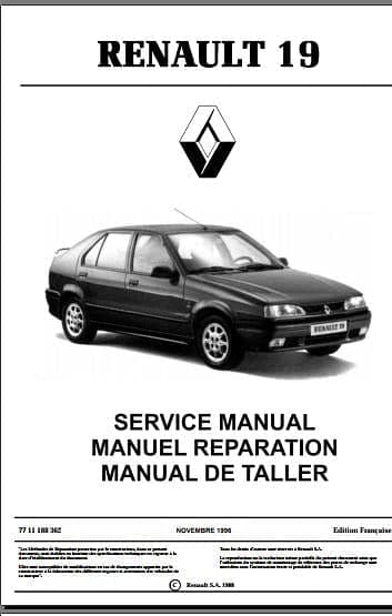 manuel de réparation renault 19 AUTHENTIQU'ERE