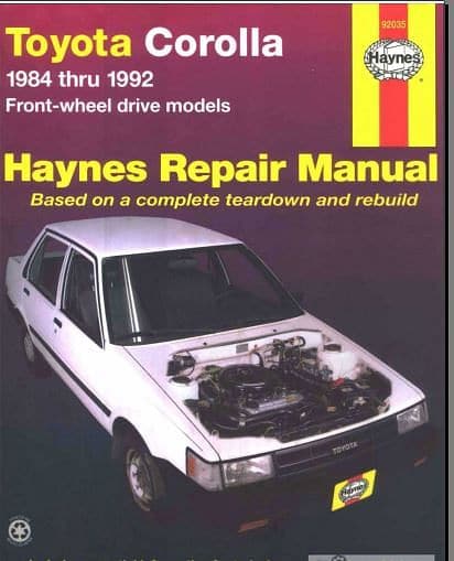 Manuel d'atelier Toyota Corolla 1984 1992 { AUTHENTIQU'ERE