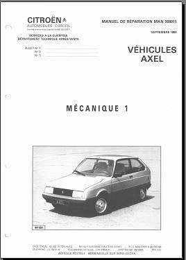 manuel d'atelier et de réparation Citroën Axel { {{ Docautomoto }}