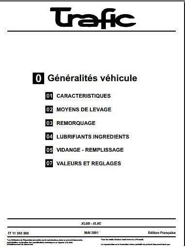 Manuel d'atelier Renault Trafic 2 { {{ Docautomoto }}