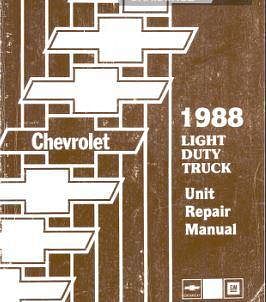 Manuel d'atelier Chevrolet GMC pick up et vans 85 et 88 { {{ Docautomoto }}