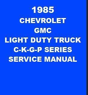 Manuel d'atelier Chevrolet GMC pick up et vans 85 et 88 { {{ Docautomoto }}