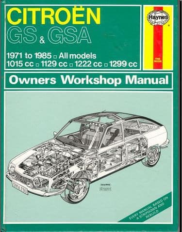 Workshop manual Citroën GS { AUTHENTIQU'ERE