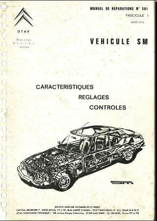 Manuels d'atelier Citroën SM (compilation intégrale ) { AUTHENTIQU'ERE