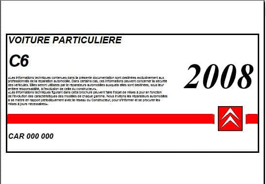 manuel de réparation Citroën C6 tous modèles { {{ Docautomoto }}