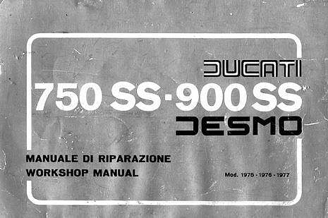 manuel d'atelier Ducati 750 900 SS anglais italien { AUTHENTIQU'ERE