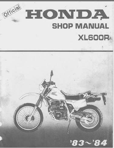Manuel d'atelier Honda 600 XLR { {{ Docautomoto }}