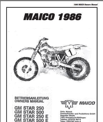 Manuels d'atelier Maico 1973 1986 { AUTHENTIQU'ERE