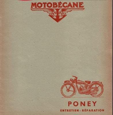 manuel d'atelier Motobécane poney { AUTHENTIQU'ERE