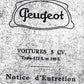 manuel d'atelier Peugeot 5cv 172 S et 190 S { AUTHENTIQU'ERE