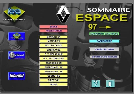 manuel d'atelier Renault Espace 3 { {{ Docautomoto }}