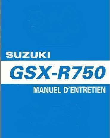 manuel d'atelier Suzuki 750 GSXR 2000 { {{ Docautomoto }}