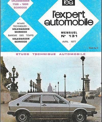 Manuel d'atelier Volkswagen Scirocco 1 AUTHENTIQU'ERE