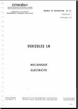 Manuel d'atelier Citroën LN LNA { {{ Docautomoto }}